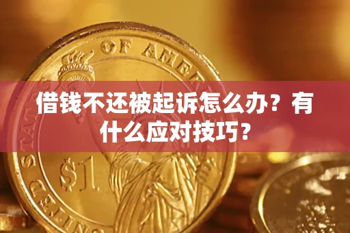 北京借钱不还被起诉怎么办？有什么应对技巧？